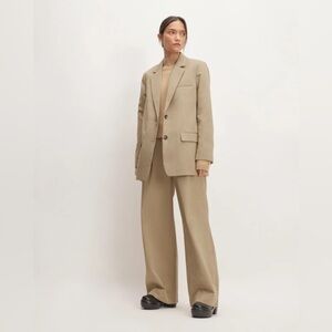 EVERLANE | oversized blazer and trouser set pinstripe | size 2